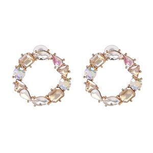 *HARTLEE* Opal Round Fashion Stud Earrings